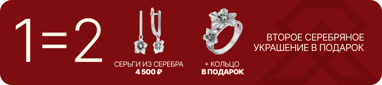 1=2: второе серебряное украшение в подарок