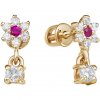 серьги (Au 585) С3718, изображение 1