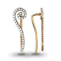 серьги (Au 585) 41250А, изображение 1
