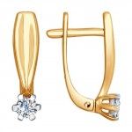 серьги (Au 585) 1021082, изображение 1