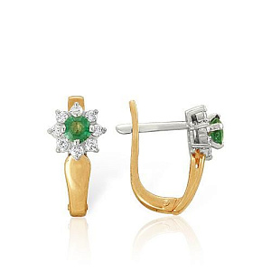 серьги (Au 585) 02-0128-1