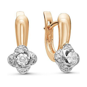 Серьги золотые с бриллиантами