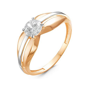 Кольцо золотое с фианитом