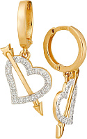 серьги (Au 585) 23780, изображение 1