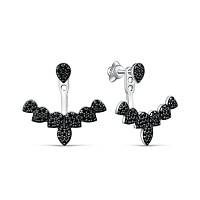 Серьги серебряные со шпинелями, изображение 1