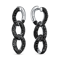 Серьги серебряные со шпинелями, изображение 1