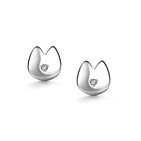 Серьги серебряные с фианитами, изображение 1