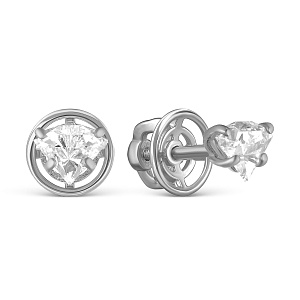 Серьги серебряные с кристаллами Swarovski