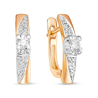 серьги (Au 585) ЗА-02-01094-02-001-01-01, изображение 1