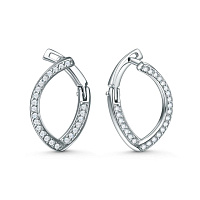 Серьги серебряные с фианитами, изображение 1