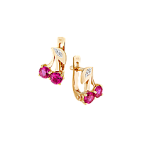 серьги (Au 585) 15570, изображение 1