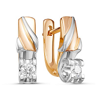 серьги (Au 585) ЗА-02-01390-02-001-01-01, изображение 1