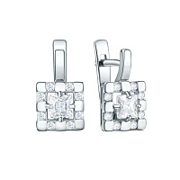 серьги (Ag 925) Пдс-059р, изображение 1