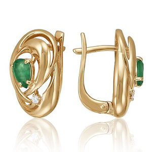 серьги (Au 585) 02-2001-1