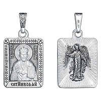 подвеска (Ag 925) МД-28-Ч, изображение 1