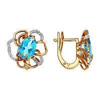 серьги (Au 585) 721940, изображение 1