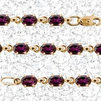 Браслет золотой с хризолитами и топазами, изображение 1