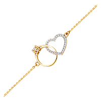 браслет (Au 585) Б20587, изображение 1