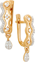 серьги (Au 585) 23319, изображение 1
