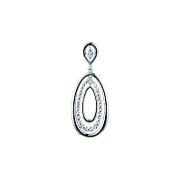 Подвеска серебряная с фианитом, изображение 1
