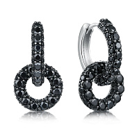 Серьги серебряные со шпинелями, изображение 1