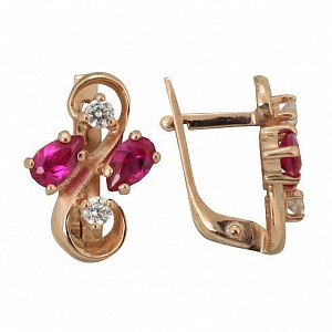 Кольцо золотое с фианитами