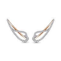 серьги (Au 585) 41252А, изображение 1