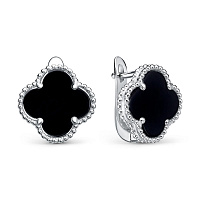 Серьги серебряные с фианитами, изображение 1