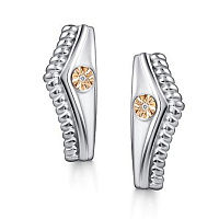 Серьги серебряные с фианитами, изображение 1