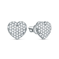 Серьги серебряные с фианитами, изображение 1