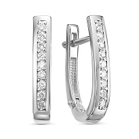 Серьги золотые с бриллиантами, изображение 1