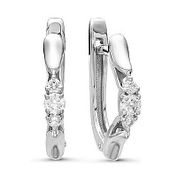 Серьги золотые с бриллиантами, изображение 1
