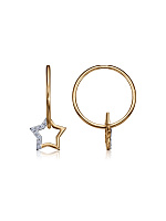 серьги (Au 585) С132-2728-20,0, изображение 1