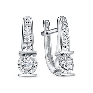 Серьги золотые с бриллиантами