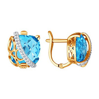 Серьги золотые, изображение 1