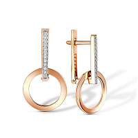 серьги (Au 585) ЗА-02-01974-01-001-01-01, изображение 1