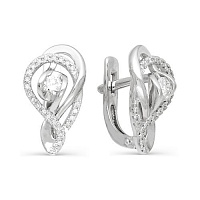 Серьги золотые с бриллиантами, изображение 1