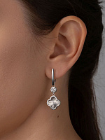 Серьги серебряные с фианитами, изображение 1
