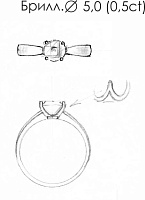 Кольцо (585) 01-01053-02-001-02-02, изображение 1