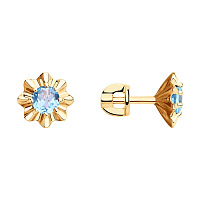 серьги (Au 585) 726080, изображение 1