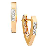 серьги (Au 585) 3266, изображение 1